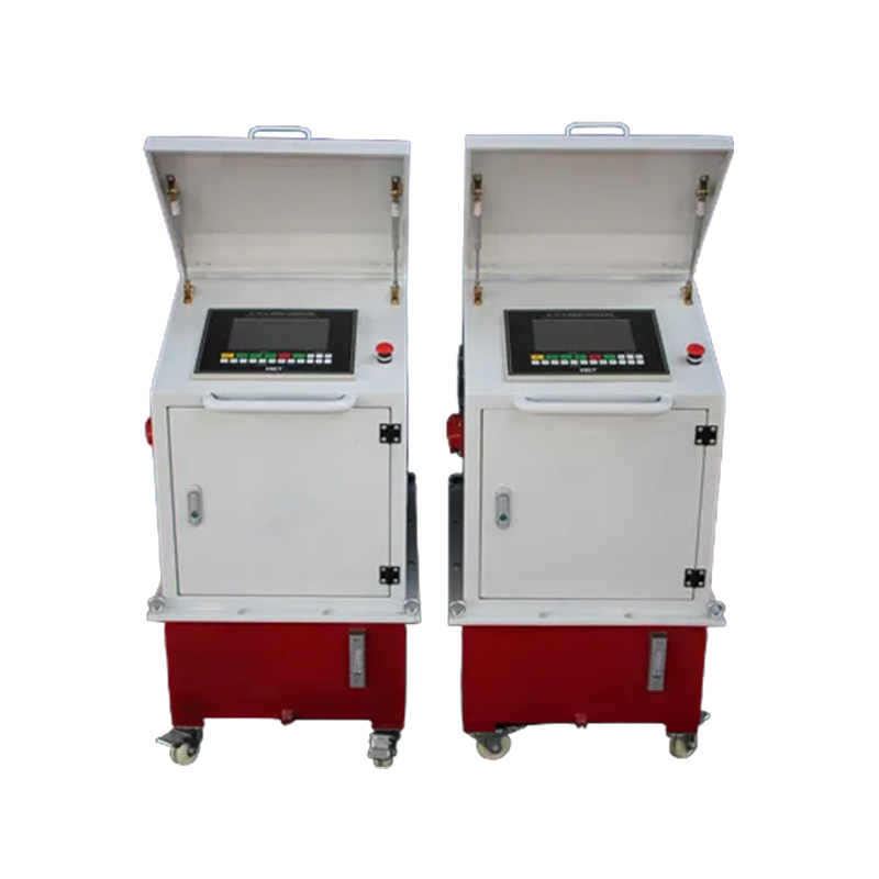 How does the Prestressed Tensioning Equipment verify that the elongation of the steel strands remains within the allowable safety range during the stressing process?